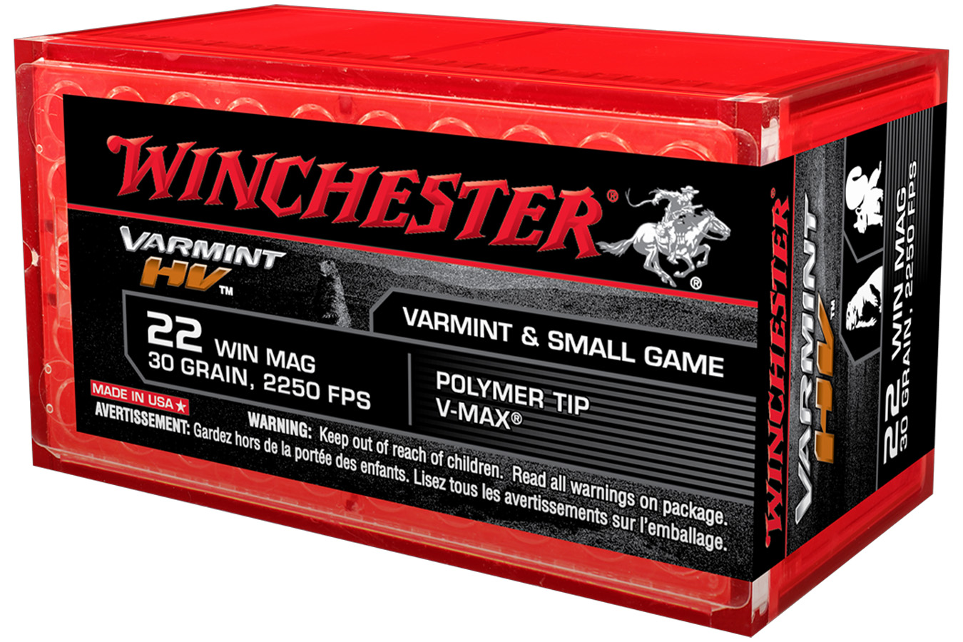 WINCHESTER AMMO 22 WMR 30 gr Power Tip V-Max Varmint HV 50/Box